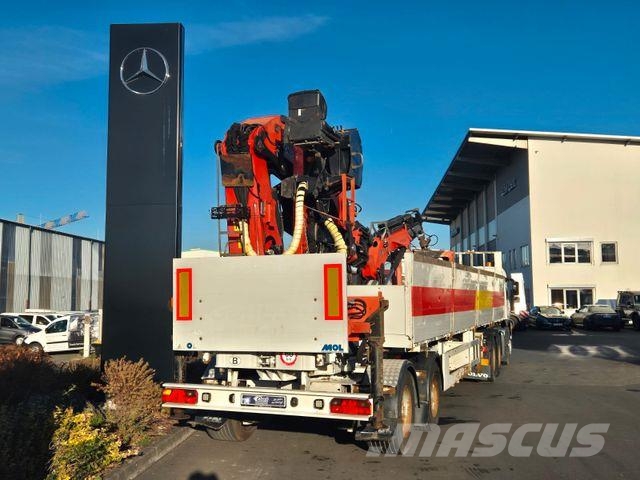 MOL CY NV 1214/20T/37 Palfinger PK44002 نصف مقطورات مسطحة / مفصلية الجوانب
