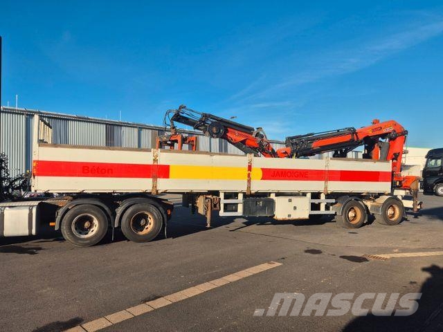 MOL CY NV 1214/20T/37 Palfinger PK44002 نصف مقطورات مسطحة / مفصلية الجوانب