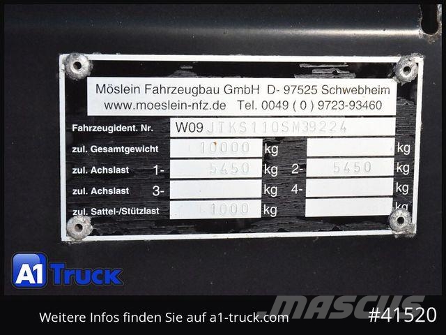 Möslein Koffer, LBW, Tandem, durchladbar L 7m. ボックスボディートレーラー