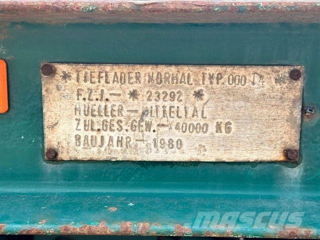 Müller-Mitteltal T4 Tieflader 40to. hydr. Rampen verbreiterbar Low loaders