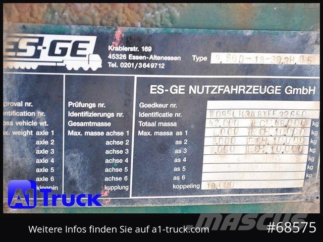 Nooteboom ES-GE 3 Achs Tele, SAF Semi Reboques Carga Baixa