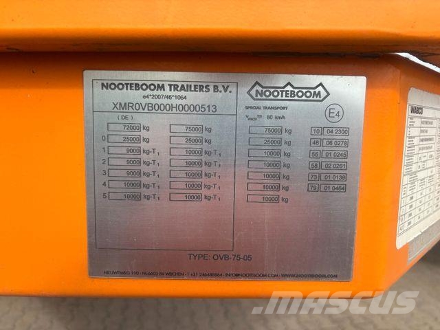 Nooteboom OVB-75-5Achser 4Lenk*1Lift*Ballast*Counterweight Nizko noseče polprikolice