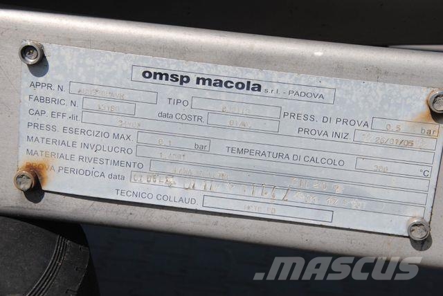  Omsp Macola / For Bitumen / Lifting Axle Naczepy cysterna