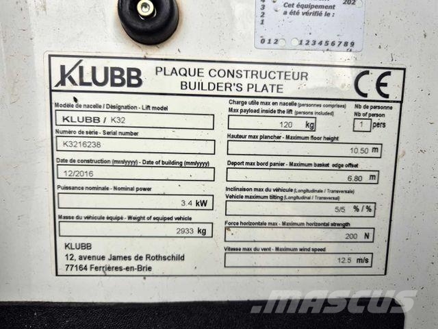 Opel Movano 2.3 CDTI /KLUBB K32, 12,5m Autoplošiny