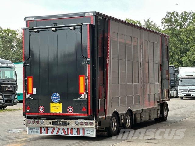 Pezzaioli *NEU* 3.Achs Doppelstock/Hubdach/Tränke/Rampe Livestock transport