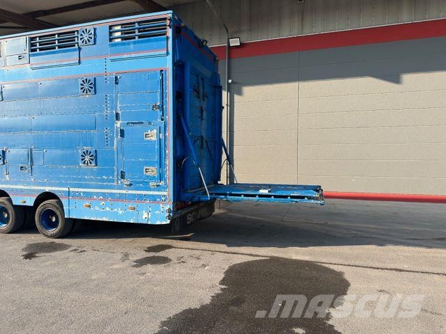 Pezzaioli SBA31 3.Stock Tiefbett+Hals/Rampe/Hubdach/Rampe Viehtransportauflieger