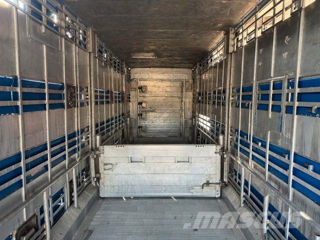 Pezzaioli SBA31 3.Stock Tiefbett+Hals/Rampe/Hubdach/Rampe Viehtransportauflieger