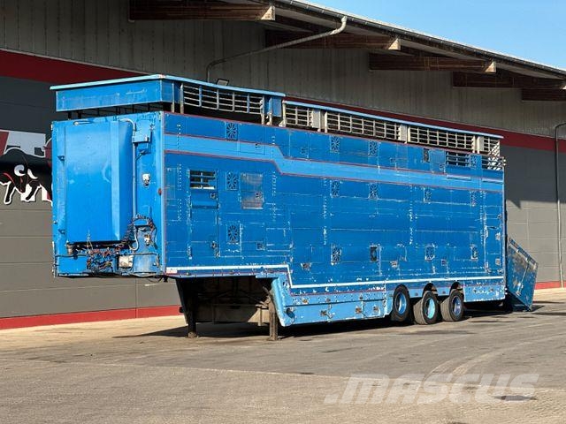 Pezzaioli SBA31 3.Stock Tiefbett+Hals/Rampe/Hubdach/Rampe Viehtransportauflieger