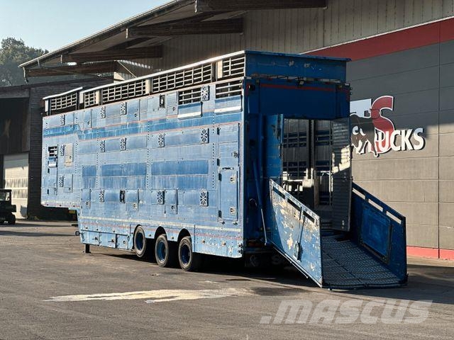Pezzaioli SBA31 3.Stock Tiefbett+Hals/Rampe/Hubdach/Rampe Viehtransportauflieger