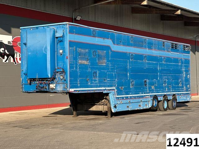 Pezzaioli SBA31 3.Stock Tiefbett+Hals/Rampe/Hubdach/Rampe Viehtransportauflieger