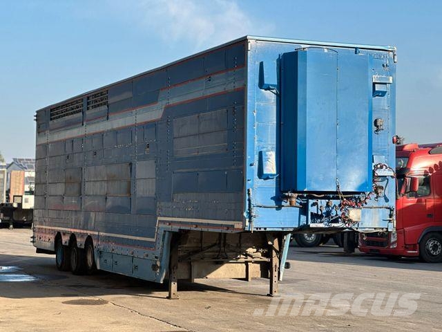 Pezzaioli SBA31 3.Stock Tiefbett+Hals/Rampe/Hubdach/Rampe Viehtransportauflieger