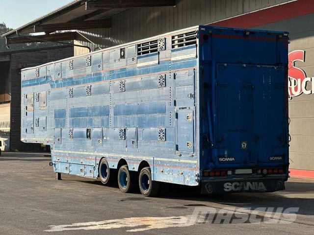 Pezzaioli SBA31 3.Stock Tiefbett+Hals/Rampe/Hubdach/Rampe Viehtransportauflieger