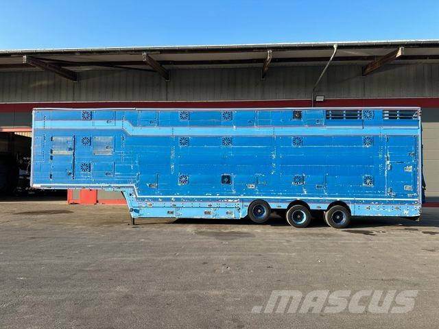 Pezzaioli SBA31 3.Stock Tiefbett+Hals/Rampe/Hubdach/Rampe Viehtransportauflieger