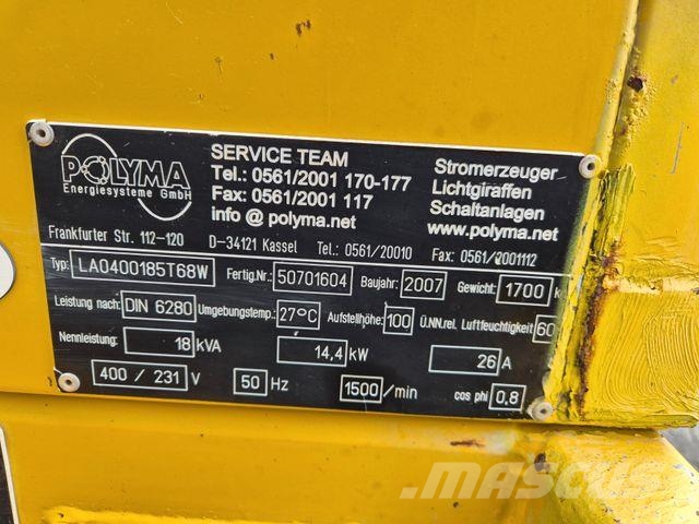 Polyma LA0400185T68W Lichtmastanhänger Other trailers