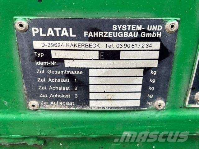 Pritschenanhänger TPA 9,5/6,2E Planenanhänger Sc Vlakke laadvloer