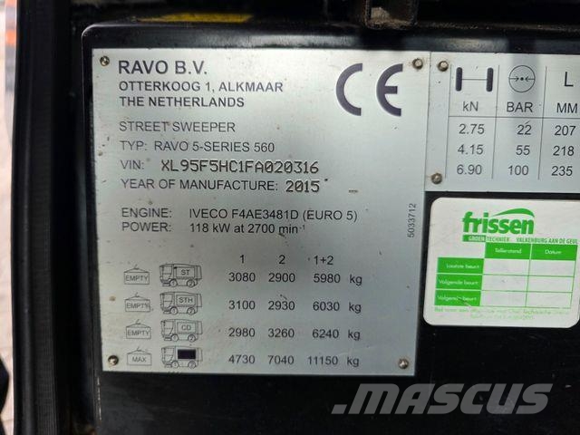 Ravo 560 Klima Kamera Navigation Pometalni stroji