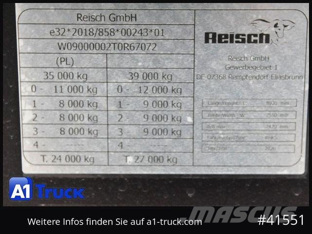 Reisch Steelpipe-R 26m³ NEU Stahl Lift SAF Hardox Kiper poluprikolice