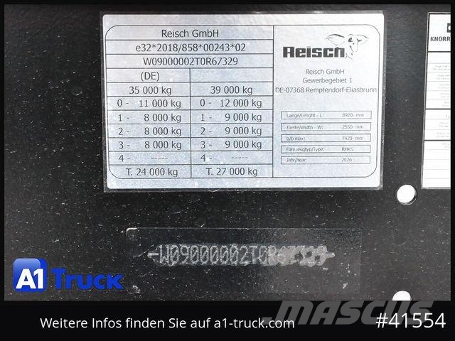 Reisch Steelpipe-R 26m³ NEU Stahl Lift SAF Hardox ダンプセミトレーラー