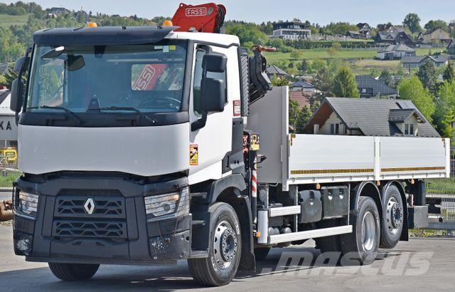 Renault C 380 * PRITSCHE 7,05 m* FASSI F 135C + FUNK Autojeřáby, hydraulické ruky