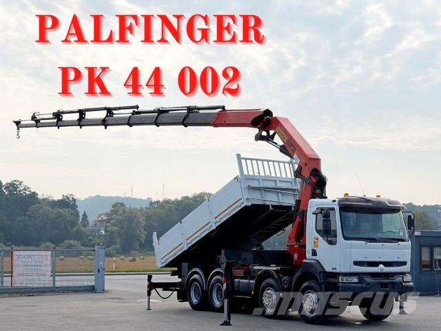 Renault KERAX 420 DCI *KIPPER 5,35m + PK 44 002/FUNK*8x4 شاحنات الرافعات