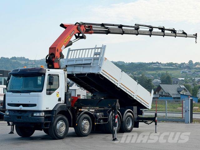 Renault KERAX 420 DCI *KIPPER 5,35m + PK 44 002/FUNK*8x4 شاحنات الرافعات
