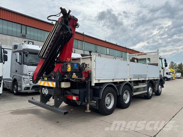 Renault KERAX 460 * PRITSCHE * HMF KRAN 10,2N M *8 X 4* Camiones plataforma
