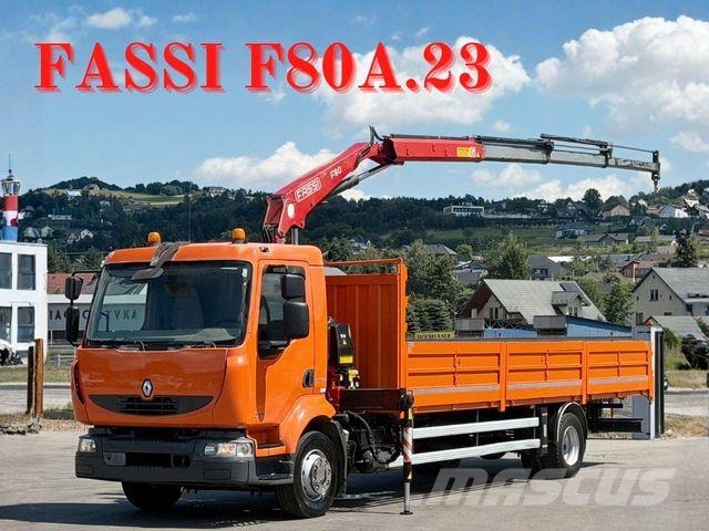 Renault MIDLUM 220 DXI *PRITSCHE 7,20m *FASSI F80A.23 Autojeřáby, hydraulické ruky