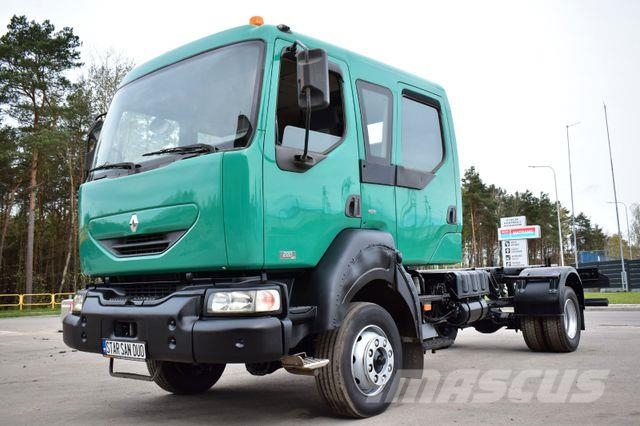 Renault MIDLUM 4x4 DOKA DUBEL KABINE CHASSIS Camiones con chasís y cabina
