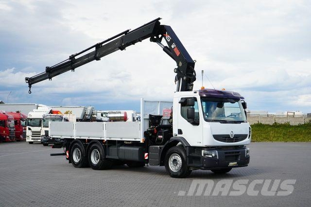 Renault PREMIUM / 370 / 6 X 4 / SKRZYNIOWY + HDS / HIAB Автокранове