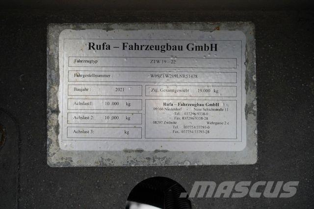 Rufa / TANDEM / FIRANKA / BDF / 19 PALET / DŁ. 7 Tovarne prikolice sa ciradom