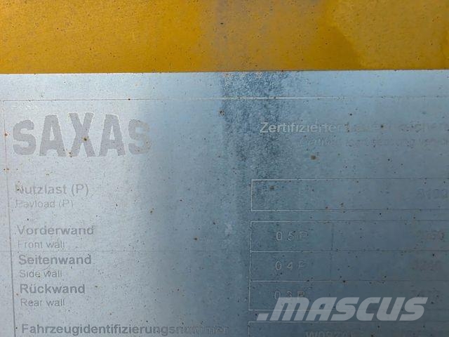 Saxas Zentralachsanhänger Durchlader مقطورات ذات هيكل صندوقي