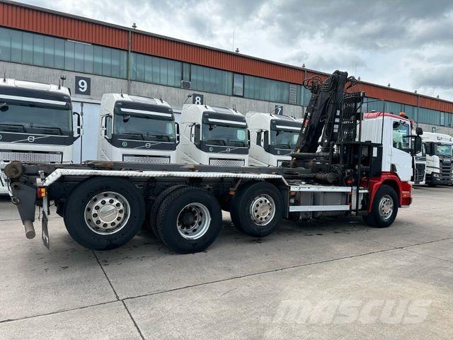 Scania 380 * 8 x 2 * HIAB 105 Z KRAN *2 x LIFT *ABROLL Savivarčių priekabų vilkikai