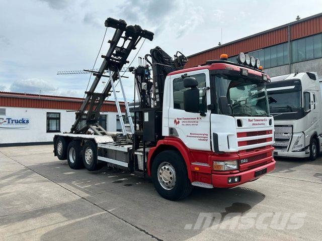 Scania 380 * 8 x 2 * HIAB 105 Z KRAN *2 x LIFT *ABROLL Savivarčių priekabų vilkikai
