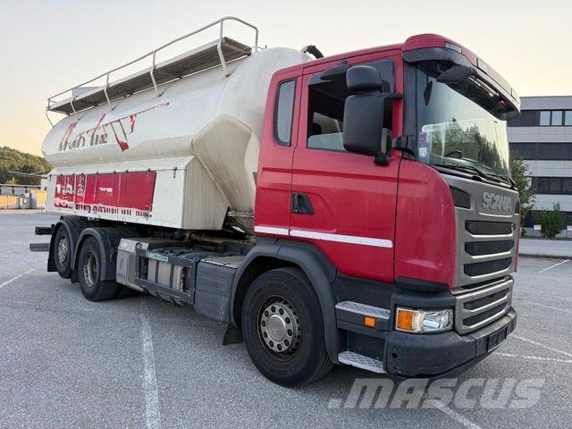 Scania G-410 6X2 SILOWAGEN VOLLUFT LIFT GELENKTE HINTER Camiones aspiradores/combi