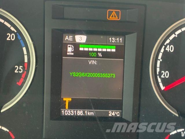 Scania G-410 6X2 SILOWAGEN VOLLUFT LIFT GELENKTE HINTER Camiones aspiradores/combi