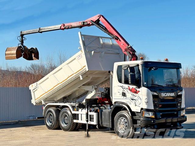 Scania G 410 Kipper 4,90m * HMF 1643 + FUNK *6x4 크레인 트럭