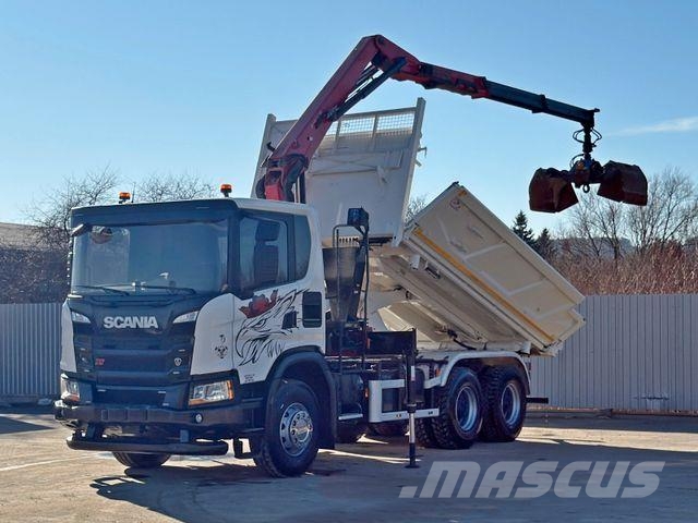 Scania G 410 Kipper 4,90m * HMF 1643 + FUNK *6x4 크레인 트럭