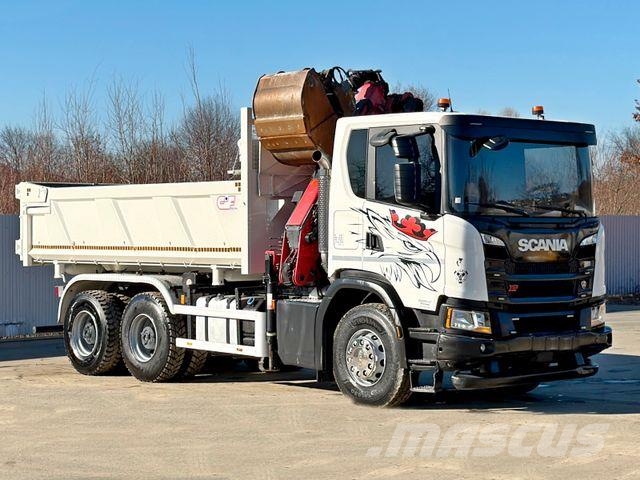 Scania G 410 Kipper 4,90m * HMF 1643 + FUNK *6x4 크레인 트럭