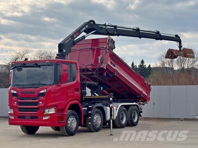 Scania G 450 Kipper*HIAB X - HIDUO 188 * 8x4*TOPZUSTAND 크레인 트럭