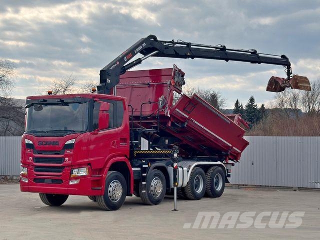 Scania G 450 Kipper*HIAB X - HIDUO 188 * 8x4*TOPZUSTAND 크레인 트럭