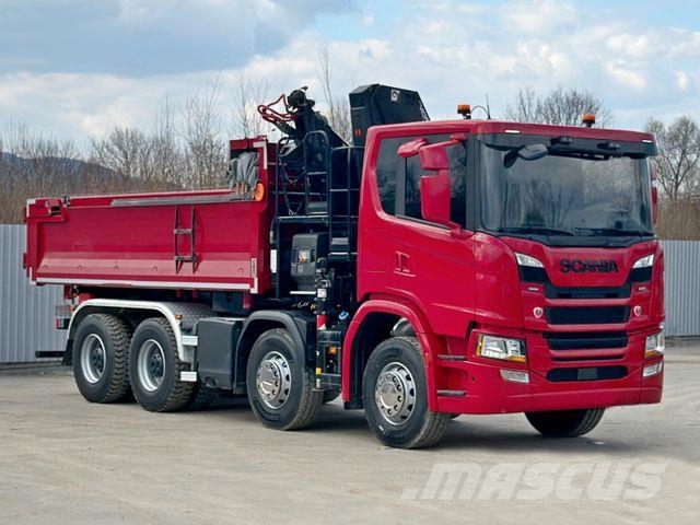 Scania G 450 Kipper*HIAB X - HIDUO 188 * 8x4*TOPZUSTAND 크레인 트럭