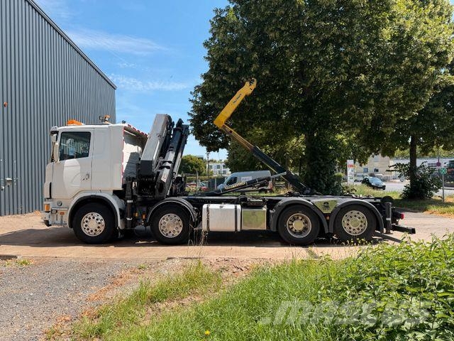 Scania G 480 - 8x2 - Abroller - Kran HMF 4220 K6 훅 리프트 트럭