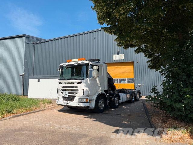 Scania G 480 - 8x2 - Abroller - Kran HMF 4220 K6 훅 리프트 트럭