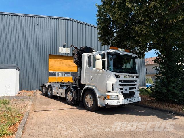 Scania G 480 - 8x2 - Abroller - Kran HMF 4220 K6 훅 리프트 트럭