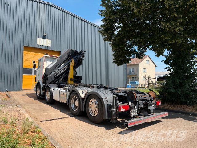 Scania G 480 - 8x2 - Abroller - Kran HMF 4220 K6 훅 리프트 트럭