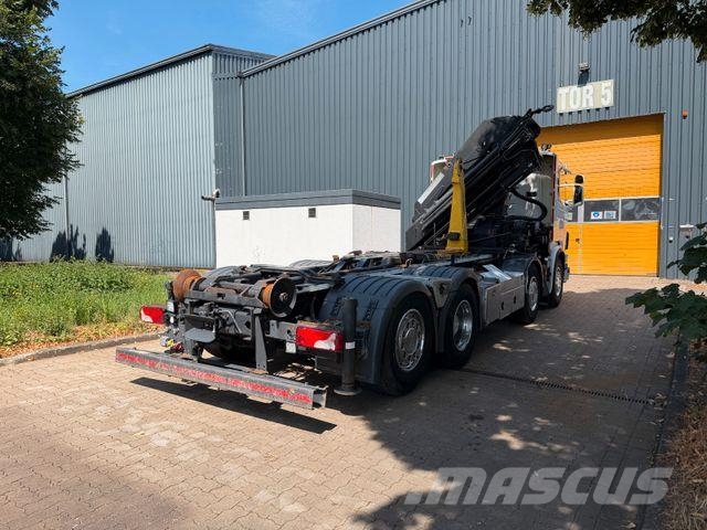 Scania G 480 - 8x2 - Abroller - Kran HMF 4220 K6 훅 리프트 트럭