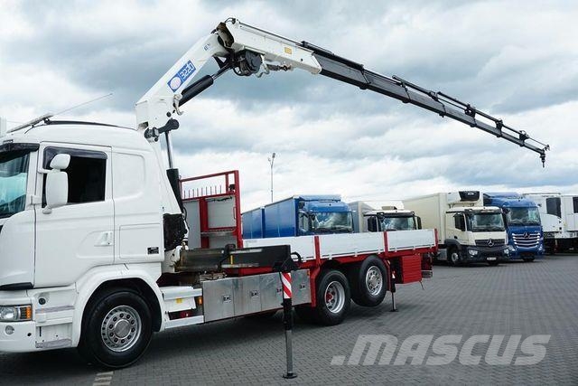 Scania G 490 / 6 X 2 / SKRZYNIOWY + HDS / HMF 3220 K7 / Vlakke laadvloer met kraan
