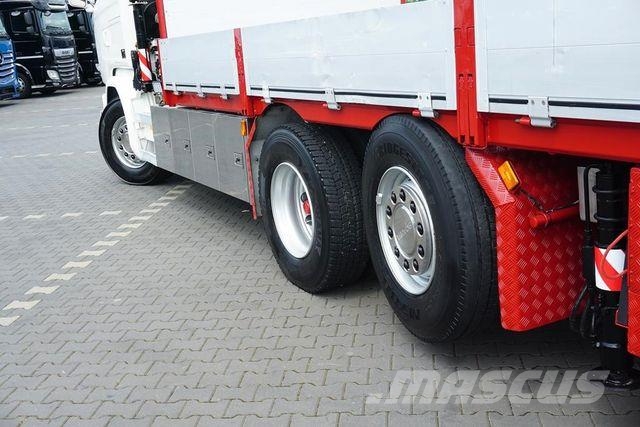 Scania G 490 / 6 X 2 / SKRZYNIOWY + HDS / HMF 3220 K7 / Vlakke laadvloer met kraan
