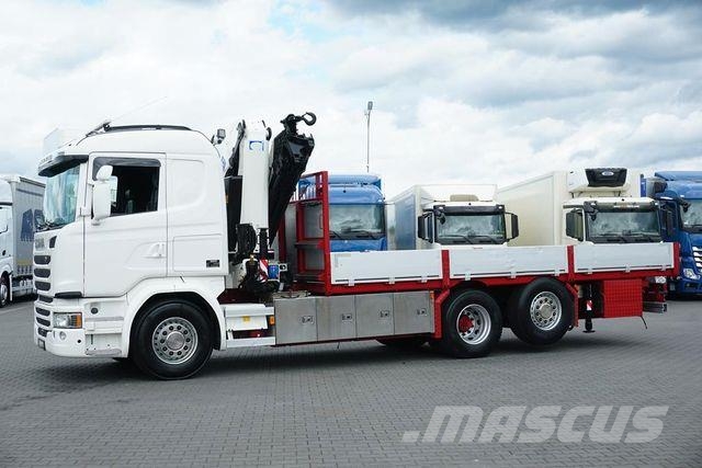 Scania G 490 / 6 X 2 / SKRZYNIOWY + HDS / HMF 3220 K7 / Vlakke laadvloer met kraan