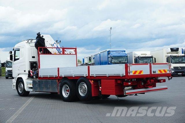 Scania G 490 / 6 X 2 / SKRZYNIOWY + HDS / HMF 3220 K7 / Vlakke laadvloer met kraan